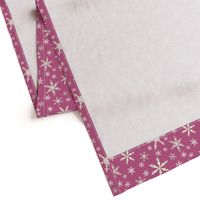 Snowflakes - Ivory, Plum