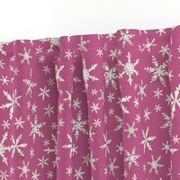 Snowflakes - Ivory, Plum