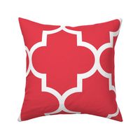 quatrefoil XL bold coral