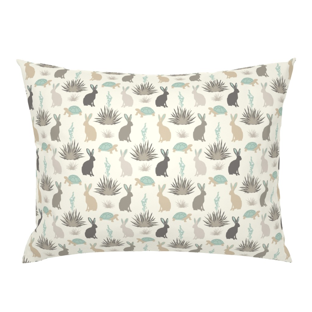 Tortoise & Hare - Small - Aqua, Ivory