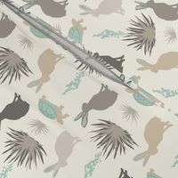 Tortoise & Hare - Small - Aqua, Ivory