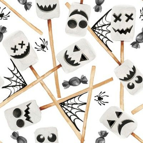 Halloween Spooky Marshmallow Ghosts