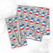 2" Patriotic Popsicles // Black and White Stripes