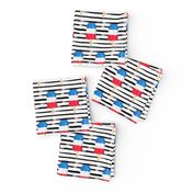 2" Patriotic Popsicles // Black and White Stripes