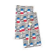 2" Patriotic Popsicles // Black and White Stripes