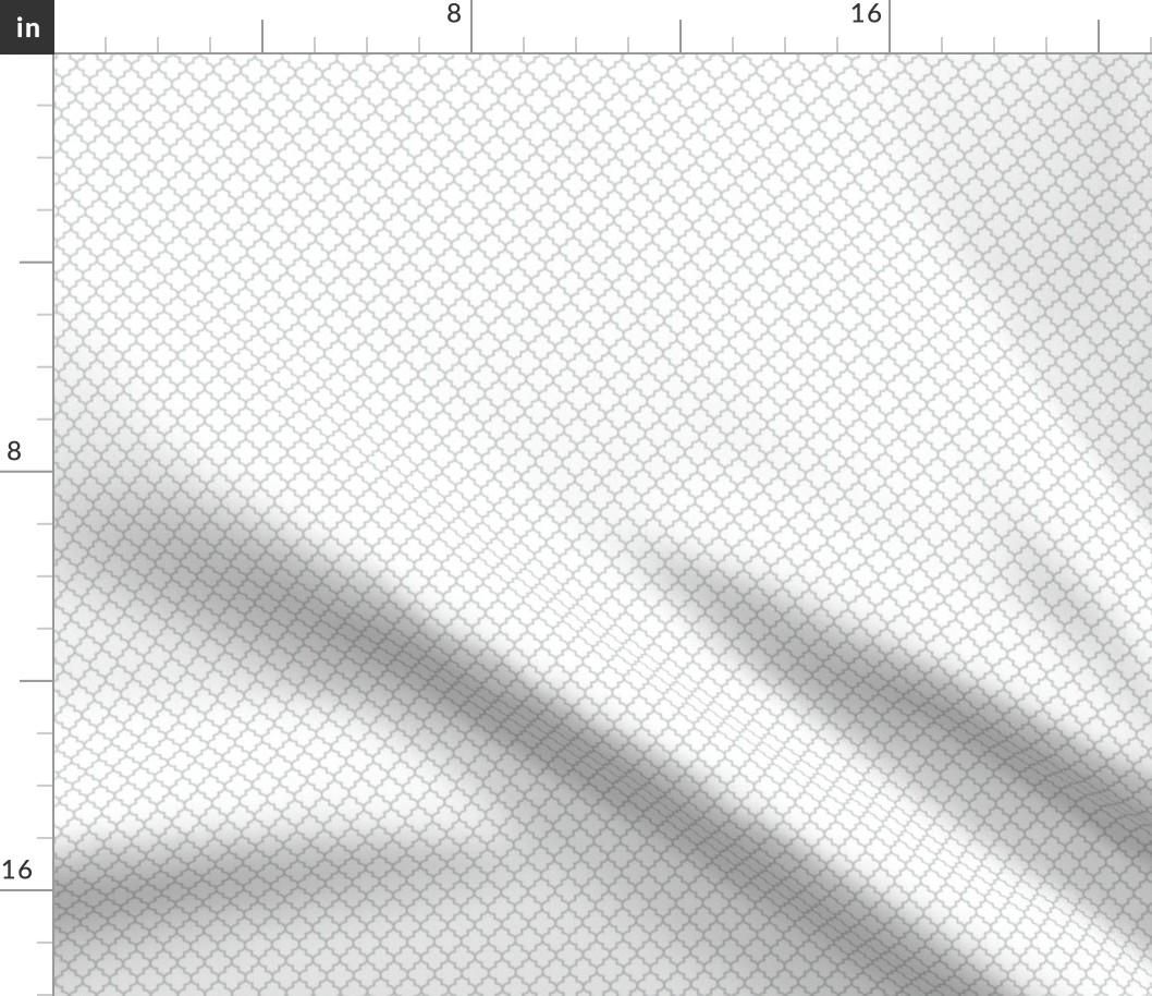 quatrefoil sterling grey on white - small