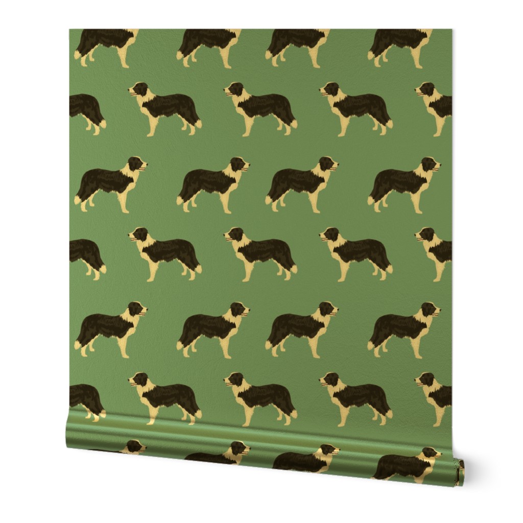 border collies light teal  border collie fabric collies - smaller