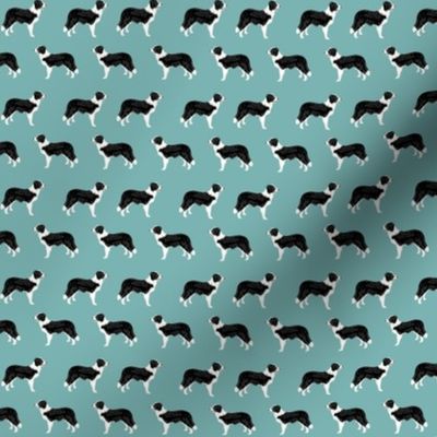 border collies light teal  border collie fabric collies - smaller