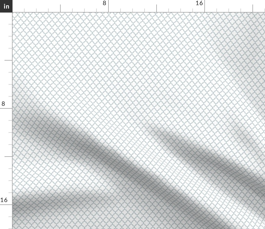 quatrefoil slate blue on white - small