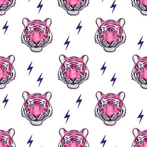 tiger with bolts (pink)
