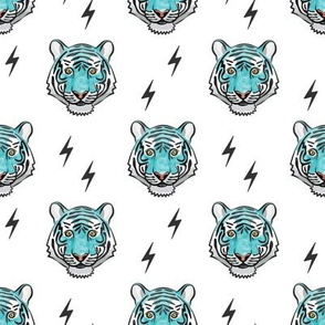 tiger with bolts (blue)