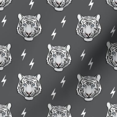 white tiger - grey with bolts