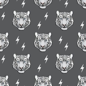 white tiger - grey with bolts