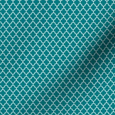 quatrefoil dark teal - small