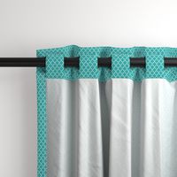 quatrefoil teal - small