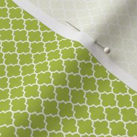 quatrefoil lime green - small