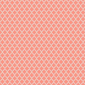 quatrefoil peach - small