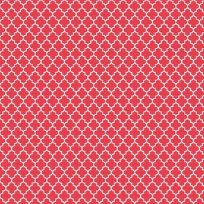 quatrefoil bold coral - small