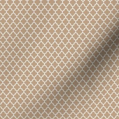 quatrefoil tan - small