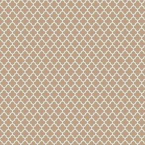 quatrefoil tan - small