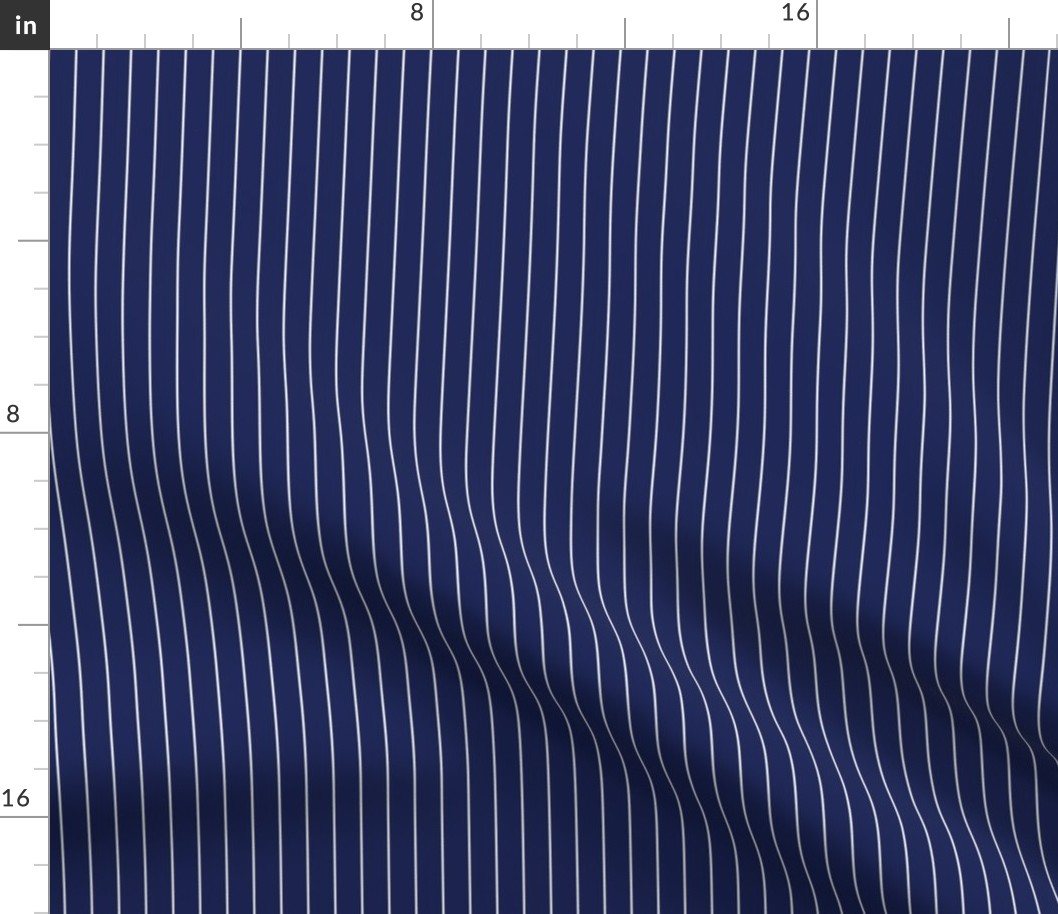 Navy Blue and White Pinstripe