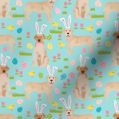 yellow lab easter dog fabric spring easter eggs labrador mint