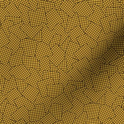 Sudoku Grid Mashup - Black on Mustard