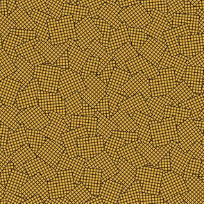 Sudoku Grid Mashup - Black on Mustard