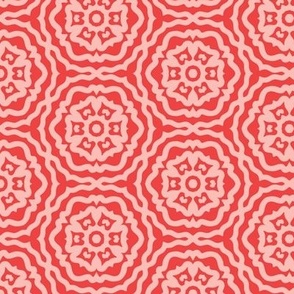 Floral Hex Medallions-Begonia-Wild Rose-Summer Meadow Palette