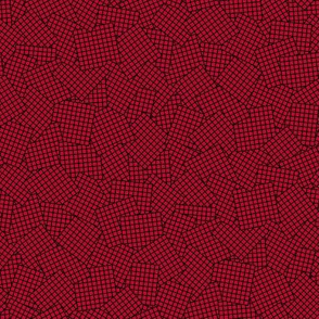 Sudoku Grid Mashup - Black on Red