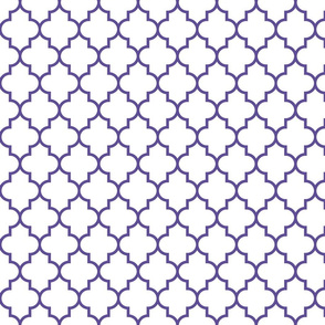 quatrefoil MED purple on white