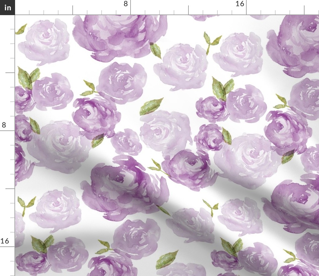 Purple Watercolor Floral