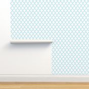 quatrefoil MED sky blue on white