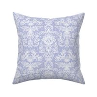 white lace on periwinkle 