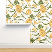 Pineapples. Tropical pattern