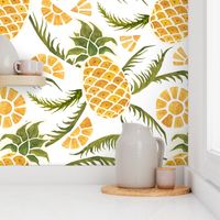 Pineapples. Tropical pattern