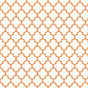 quatrefoil MED orange on white