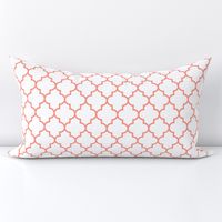 quatrefoil MED peach on white