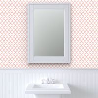 quatrefoil MED peach on white