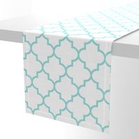 quatrefoil LG light teal on white