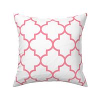 quatrefoil LG pretty pink on white