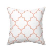 quatrefoil LG blush on white #F9CABA