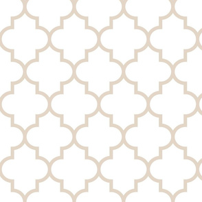 quatrefoil LG sand on white