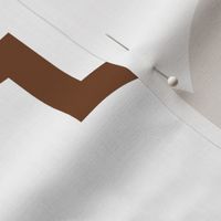 quatrefoil XL chocolate brown on white #744527