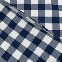 1" Navy check - plaid