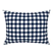 1" Navy check - plaid