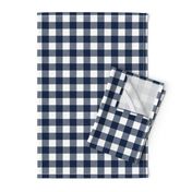 1" Navy check - plaid