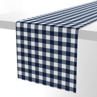 1" Navy check - plaid