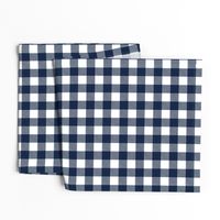 1" Navy check - plaid