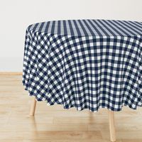 1" Navy check - plaid